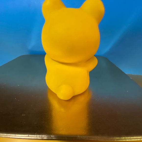 YELLOW BEAR VINTAGE 1979 SQUEAKY TOY THE FIRST YEARS RARE 4” - Picture 6 of 7